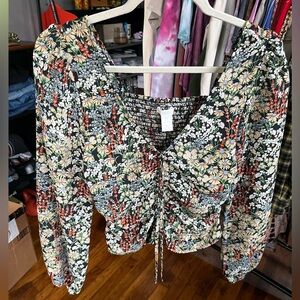 H&M Floral Print Women's Crop Top